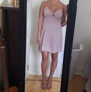 Pink Polka Dot Mini Dress